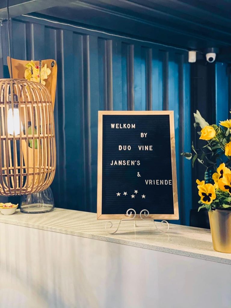 Welcoming board at reception